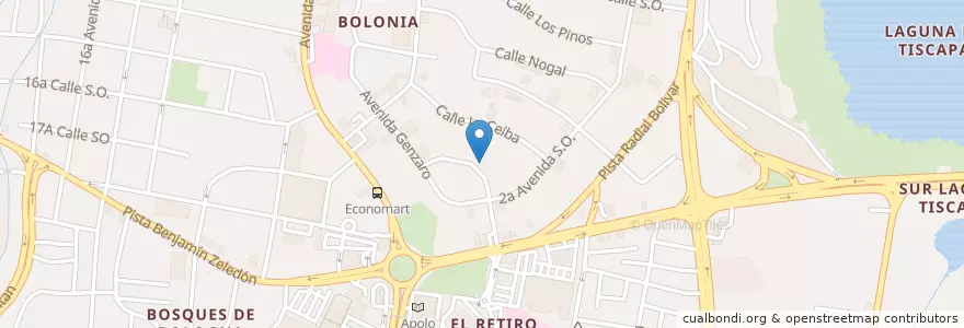 Mapa de ubicacion de Hotel Mozonte Restaurante en Nicaragua, Departamento De Managua, Managua (Municipio).