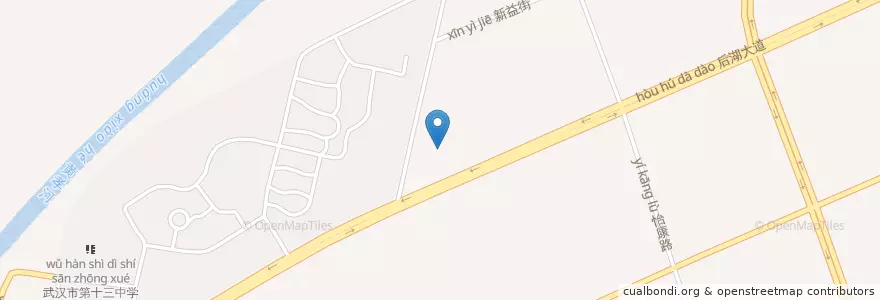 Mapa de ubicacion de 必胜客 en 中国, 湖北省, 武汉市, 江岸区, 后湖街道.