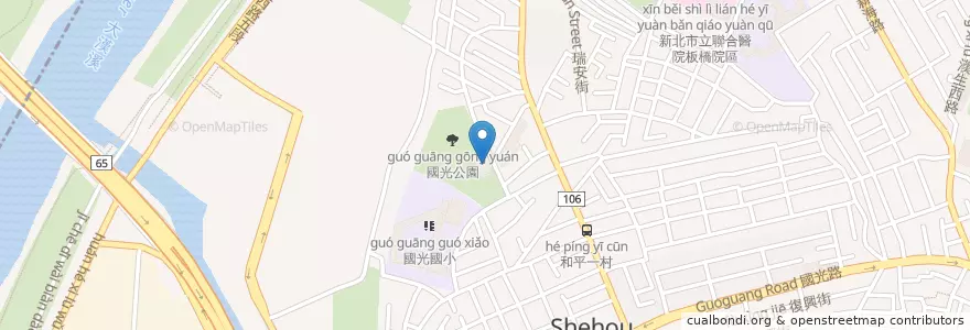Mapa de ubicacion de 新北市立板橋幼兒園本園 en Тайвань, Новый Тайбэй, 板橋區.