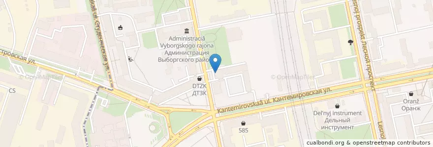 Mapa de ubicacion de Радуга-С en Russia, Northwestern Federal District, Leningrad Oblast, Saint Petersburg, Vyborgsky District, Округ Сампсониевское.