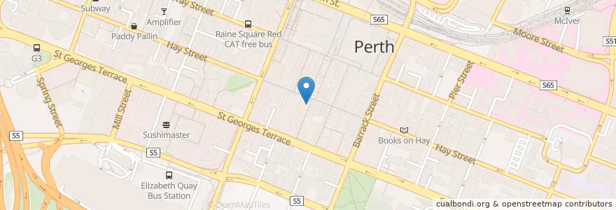 Mapa de ubicacion de Mo Expresso en Australia, Western Australia, City Of Perth.