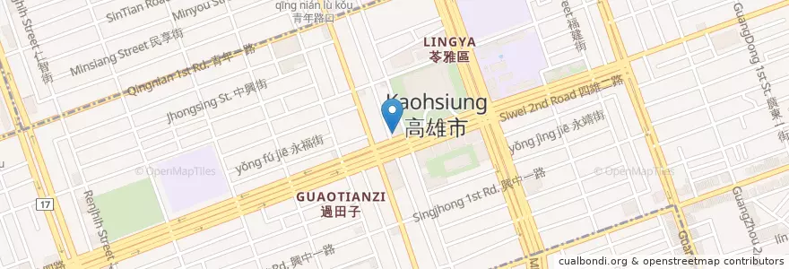 Mapa de ubicacion de 柏瑞投信 en تایوان, کائوهسیونگ, 苓雅區.