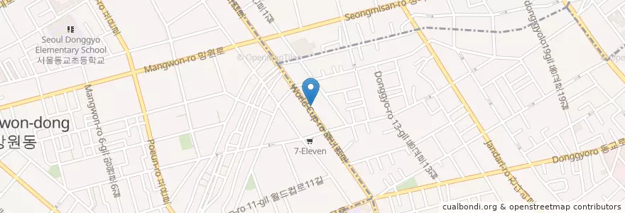 Mapa de ubicacion de 우리은행 en Corée Du Sud, Séoul, 마포구.