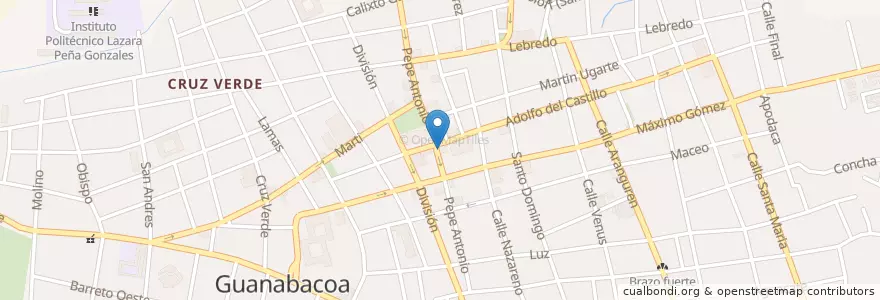 Mapa de ubicacion de Farmacia Guanabacoa en كوبا, La Habana, Guanabacoa.