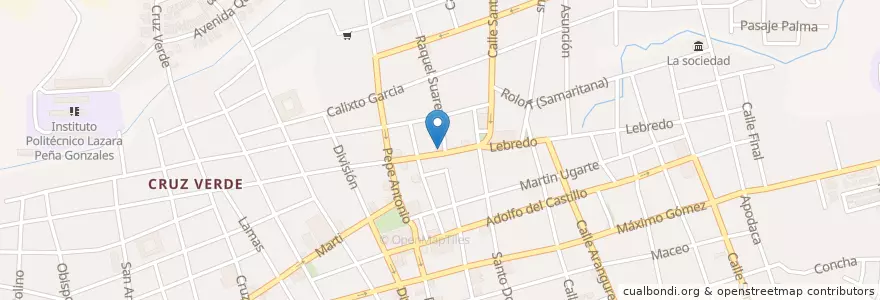 Mapa de ubicacion de El Cañonazo en كوبا, La Habana, Guanabacoa.