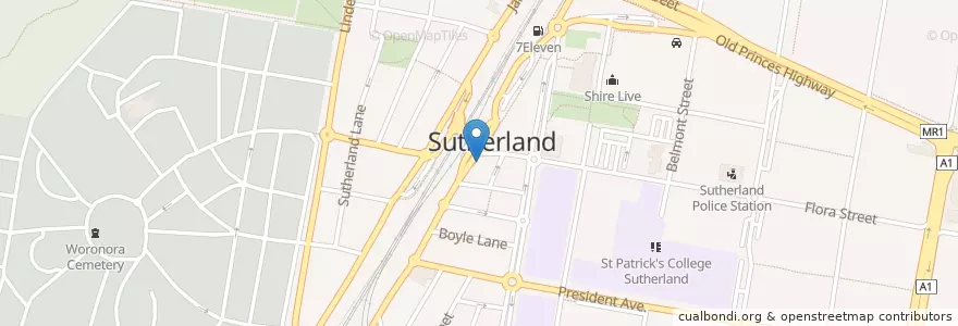 Mapa de ubicacion de Mr India en Australië, Nieuw-Zuid-Wales, Sutherland Shire Council, Sydney.