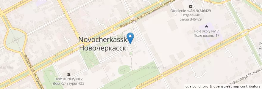 Mapa de ubicacion de Фондсервисбанк en 俄罗斯/俄羅斯, 南部联邦管区, 罗斯托夫州, Городской Округ Новочеркасск.