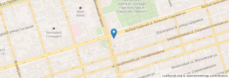 Mapa de ubicacion de Газпромбанк en Rusia, Южный Федеральный Округ, Óblast De Rostov, Городской Округ Ростов-На-Дону.