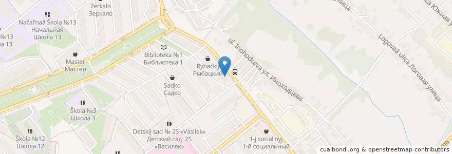 Mapa de ubicacion de Россельхозбанк en Russia, Distretto Federale Centrale, Белгородская Область, Губкинский Городской Округ.