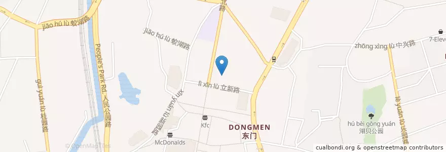 Mapa de ubicacion de 深圳幼儿园 en 中国, 广东省, 深圳市, 罗湖区, 东门街道.