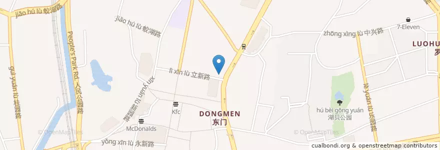 Mapa de ubicacion de 罗湖人民医院 en 中国, 广东省, 深圳市, 罗湖区, 东门街道.