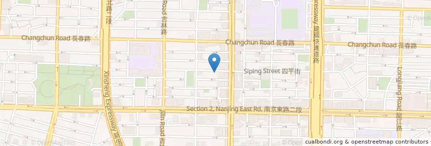 Mapa de ubicacion de 烹烹煮 en 臺灣, 新北市, 臺北市, 中山區.