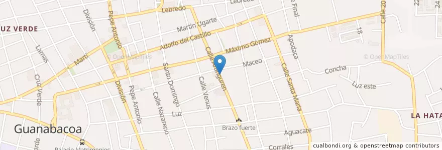 Mapa de ubicacion de Escuela Primaria José Martí en 古巴, La Habana, Guanabacoa.