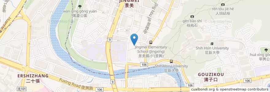 Mapa de ubicacion de 阿里郎韓式料理館銅盤烤肉 en 臺灣, 新北市, 文山區.