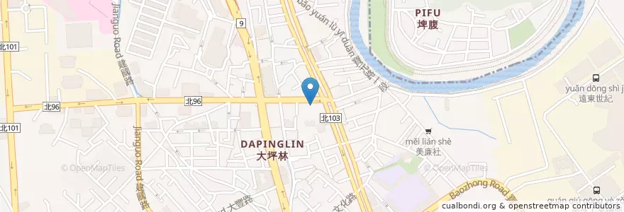 Mapa de ubicacion de 順億鮪魚專賣店 en 타이완, 신베이 시, 신뎬 구.