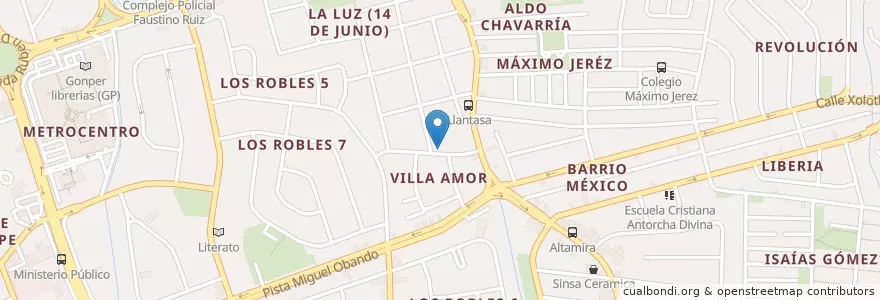 Mapa de ubicacion de Farmacia La Luz en نيكاراجوا, Departamento De Managua, Managua (Municipio).
