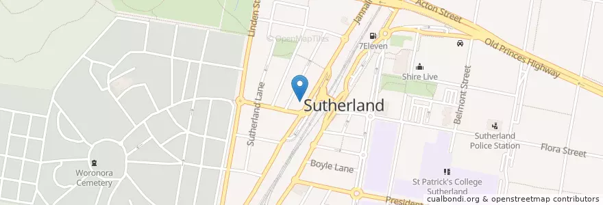 Mapa de ubicacion de Sutherland Seafood and Chinese en استرالیا, New South Wales, Sutherland Shire Council, Sydney.