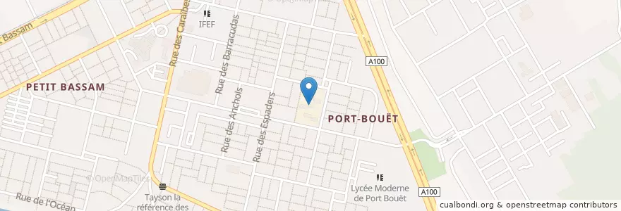 Mapa de ubicacion de École primaire selmaire commissariat en Costa D'Avorio, Abidjan, Port-Bouët.