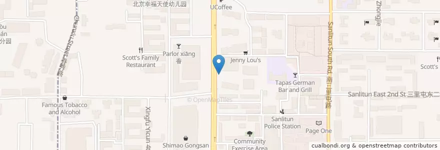 Mapa de ubicacion de Hackerr Pschorr en Chine, Pékin, Hebei, 朝阳区 / Chaoyang.