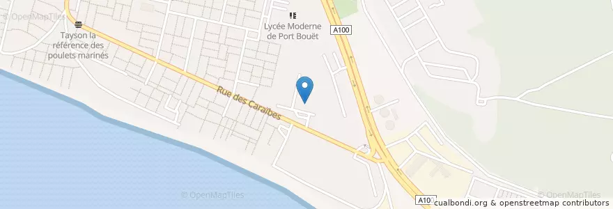 Mapa de ubicacion de Centre d'Enseignement Professionnel de Port-Bouët en Costa De Marfil, Abiyán, Port-Bouët.