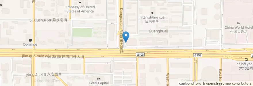 Mapa de ubicacion de Xiabu Xiabu en China, Peking, Hebei, 朝阳区 / Chaoyang.