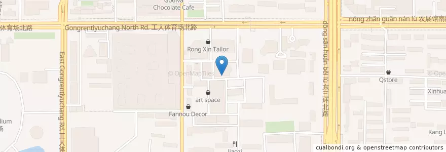 Mapa de ubicacion de Jane & Hooch en 中国, 北京市, 河北省, 朝阳区 / Chaoyang.