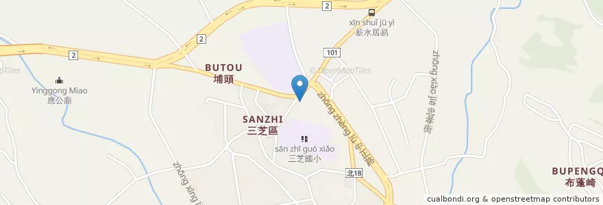 Mapa de ubicacion de 八方雲集 en 臺灣, 新北市, 三芝區.