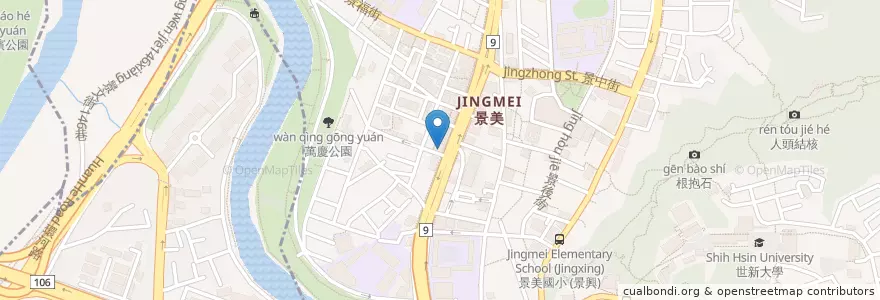 Mapa de ubicacion de 景美教會 en تایوان, 新北市, 文山區.