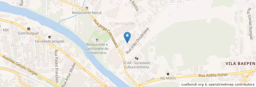 Mapa de ubicacion de Centro de Estudos e Pesquisas Apométricos en Brasil, Região Sul, Santa Catarina, Região Geográfica Intermediária De Joinville, Microrregião De Joinville, Jaraguá Do Sul.