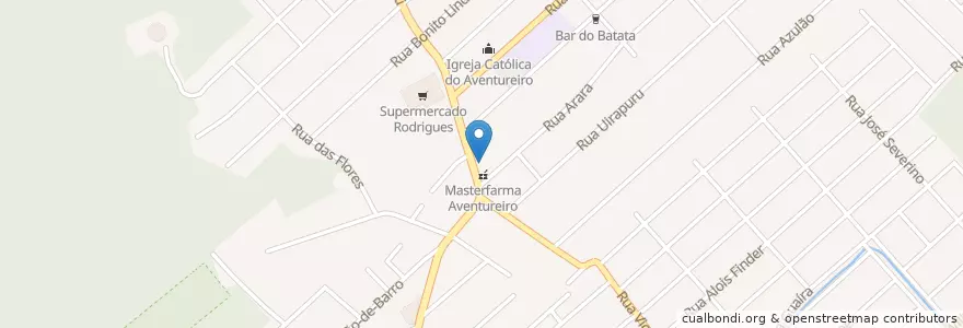 Mapa de ubicacion de Drogaria Catarinense Aventureiro en برزیل, منطقه جنوب برزیل, سانتا کاتارینا, Região Geográfica Intermediária De Joinville, Microrregião De Joinville, Joinville.
