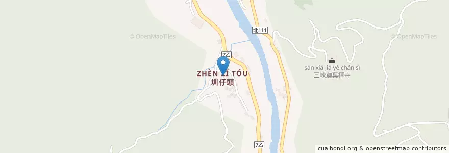 Mapa de ubicacion de 圳子頭 en Taiwan, 新北市, 三峽區.