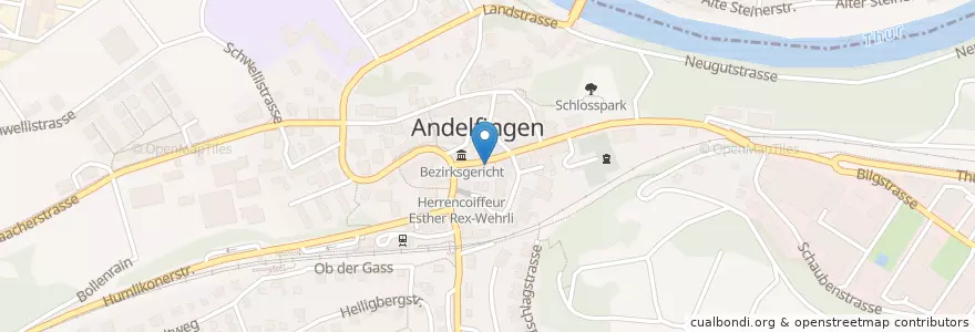 Mapa de ubicacion de Raiffeisenbank Weinland en 스위스, 취리히, Bezirk Andelfingen, Andelfingen.