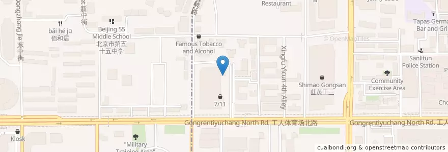 Mapa de ubicacion de Yi Zuo Yi Wang en China, Pequim, Hebei, 朝阳区 / Chaoyang.