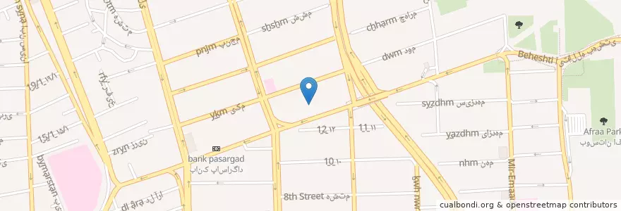 Mapa de ubicacion de ساختمان مرکزی شرکت پست en Iran, Teheran, شهرستان تهران, Teheran, بخش مرکزی شهرستان تهران.