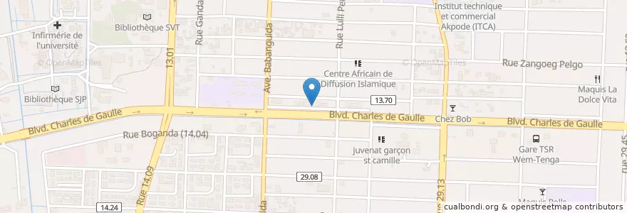 Mapa de ubicacion de Auto-école Prestige en 布基纳法索, Centre, Kadiogo, 瓦加杜古.