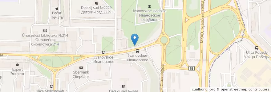 Mapa de ubicacion de Мороженое en 俄罗斯/俄羅斯, Центральный Федеральный Округ, Москва, Восточный Административный Округ, Район Ивановское.