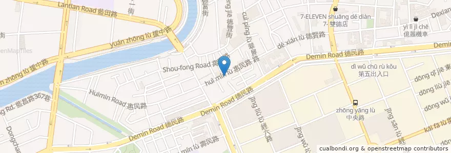 Mapa de ubicacion de 水餃進 en Tayvan, Kaohsiung, 楠梓區.