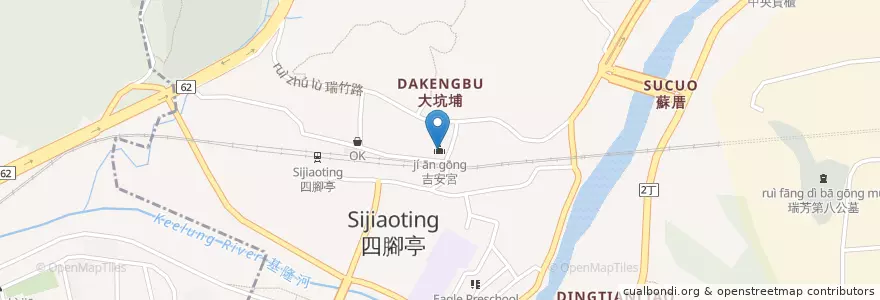 Mapa de ubicacion de 吉安宮 en تایوان, 新北市, 瑞芳區.