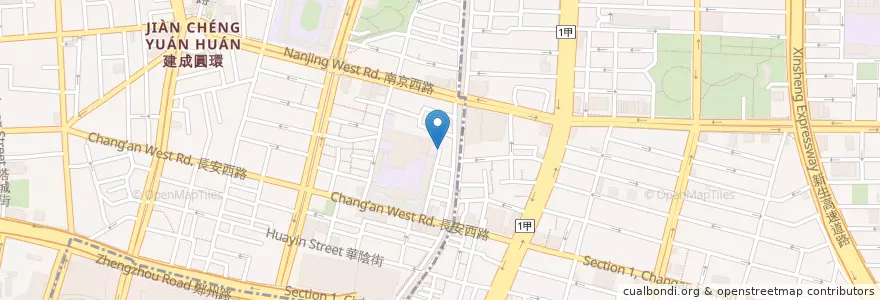 Mapa de ubicacion de 建成國中地下停車場 en تايوان, تايبيه الجديدة, تايبيه, 大同區.