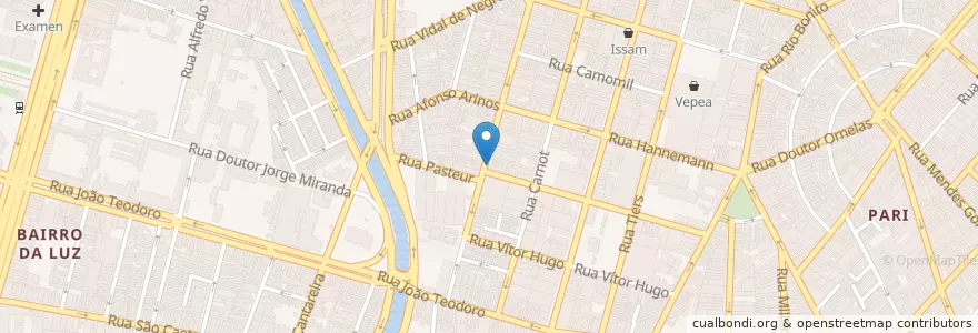 Mapa de ubicacion de Bar e Lanches Cantinho do Pari en 巴西, 东南部, 圣保罗, Região Geográfica Intermediária De São Paulo, Região Metropolitana De São Paulo, Região Imediata De São Paulo, 聖保羅.