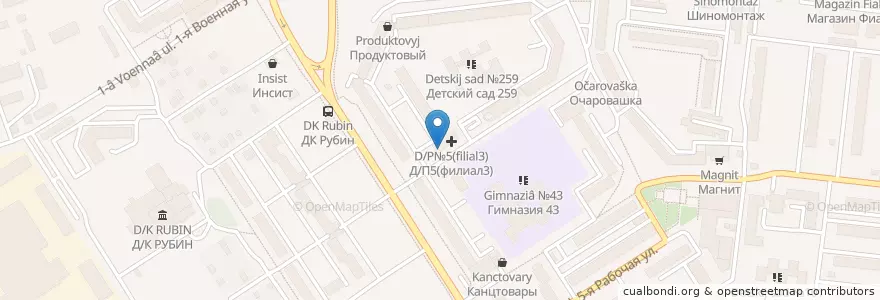 Mapa de ubicacion de Сбербанк en ロシア, シベリア連邦管区, オムスク州, オムスク地区, オムスク管区.