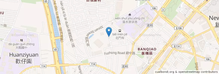 Mapa de ubicacion de 湾島呷早頓 en 臺灣, 新北市, 板橋區.