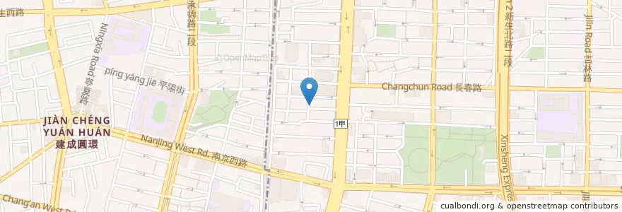 Mapa de ubicacion de AN-Burger en 台湾, 新北市, 台北市, 中山区.