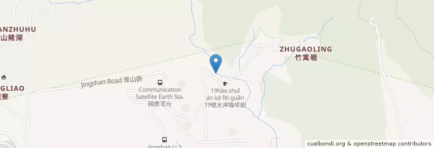 Mapa de ubicacion de 19號水岸咖啡館 en 臺灣, 新北市, 臺北市, 士林區.