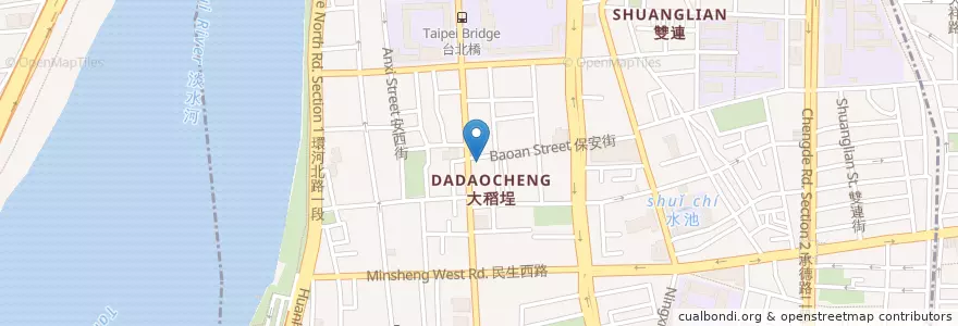 Mapa de ubicacion de 保安捌肆 en 臺灣, 新北市, 臺北市, 大同區.