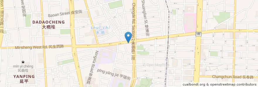 Mapa de ubicacion de 高雄黑輪大王 en 台湾, 新北市, 台北市, 大同区.