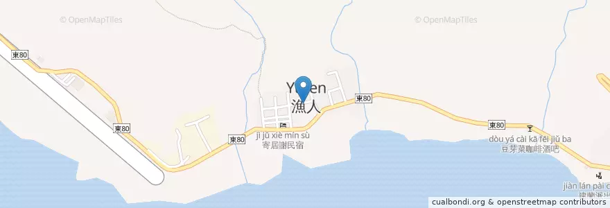 Mapa de ubicacion de 無餓不坐風味餐坊 en 타이완, 타이둥현, 란위 향.