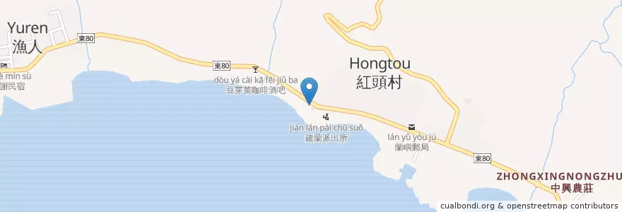 Mapa de ubicacion de 雯雯芋頭冰 en Taiwan, Taiwan, Taitung, 蘭嶼鄉 Ponso No Tao.