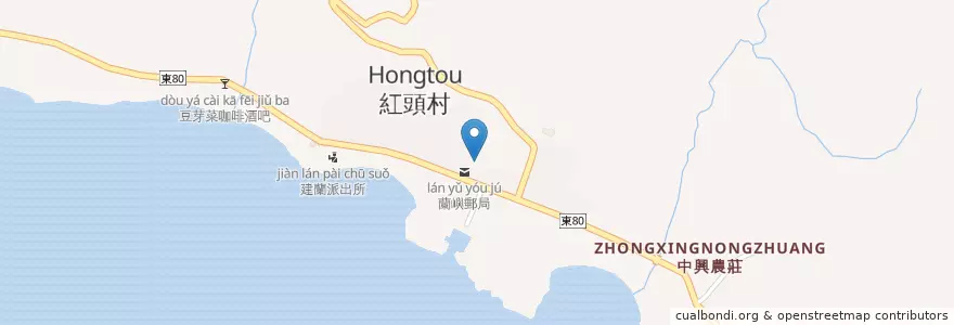 Mapa de ubicacion de 蘭嶼海產店 en Тайвань, Тайвань, Тайдун, Ланьюй.