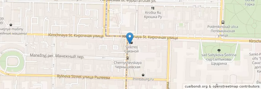 Mapa de ubicacion de Озерки en Russia, Northwestern Federal District, Leningrad Oblast, Saint Petersburg, Центральный Район, Округ Смольнинское.